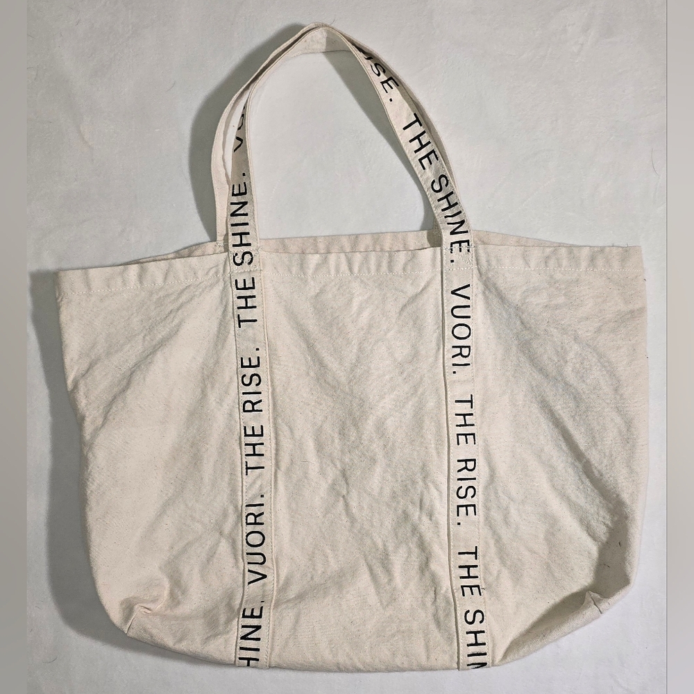 Vuori "The Rise The Shine" Large Canvas Tote Bag